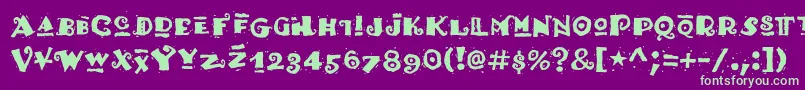 Шрифт Hottamale – зелёные шрифты на фиолетовом фоне