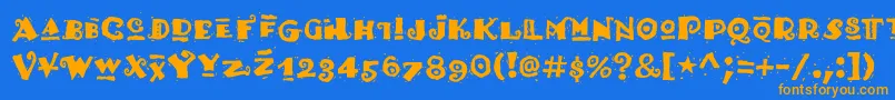 Шрифт Hottamale – оранжевые шрифты на синем фоне