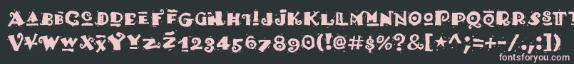 Hottamale-fontti – vaaleanpunaiset fontit mustalla taustalla