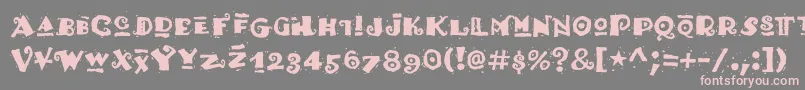 フォントHottamale – 灰色の背景にピンクのフォント