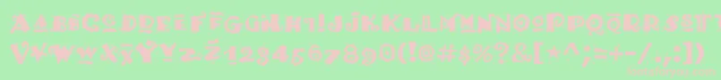 Шрифт Hottamale – розовые шрифты на зелёном фоне