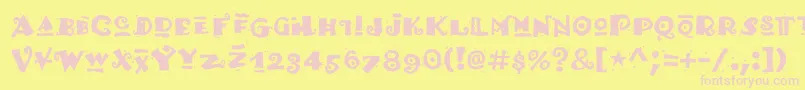 Hottamale Font – Pink Fonts on Yellow Background