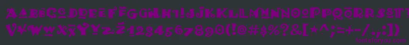 Шрифт Hottamale – фиолетовые шрифты на чёрном фоне