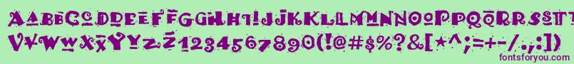 Hottamale Font – Purple Fonts on Green Background