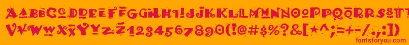 Hottamale Font – Red Fonts on Orange Background