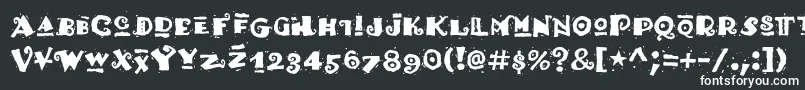 Hottamale-fontti – valkoiset fontit mustalla taustalla