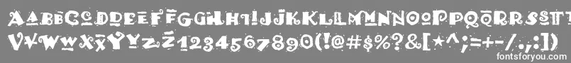 Шрифт Hottamale – белые шрифты на сером фоне