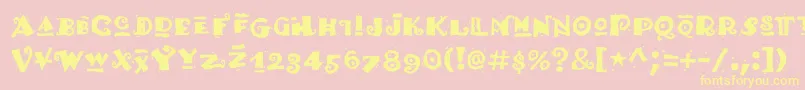 Hottamale-Schriftart – Gelbe Schriften auf rosa Hintergrund