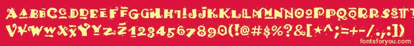 Hottamale Font – Yellow Fonts on Red Background