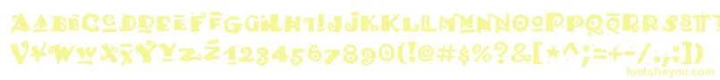 Hottamale Font – Yellow Fonts on White Background