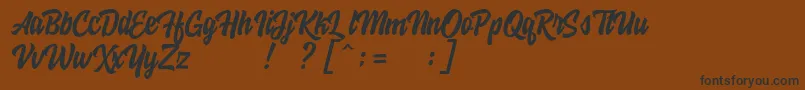 HoodsonFreeFont Font – Black Fonts on Brown Background