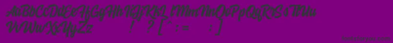 HoodsonFreeFont Font – Black Fonts on Purple Background