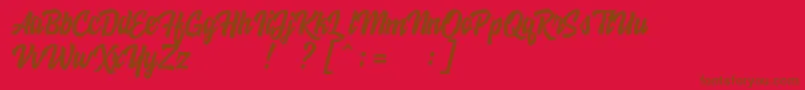 HoodsonFreeFont Font – Brown Fonts on Red Background