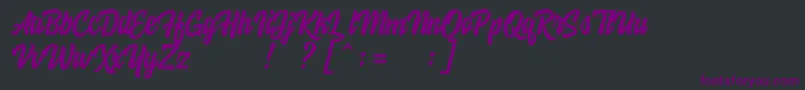 HoodsonFreeFont Font – Purple Fonts on Black Background