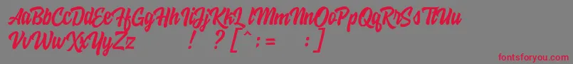 HoodsonFreeFont Font – Red Fonts on Gray Background