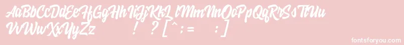 HoodsonFreeFont Font – White Fonts on Pink Background