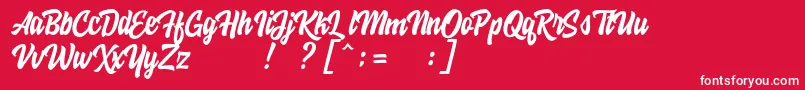 HoodsonFreeFont Font – White Fonts on Red Background
