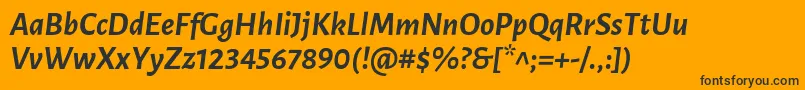 LunasansBolditalic Font – Black Fonts on Orange Background