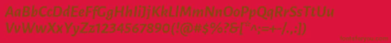 LunasansBolditalic Font – Brown Fonts on Red Background
