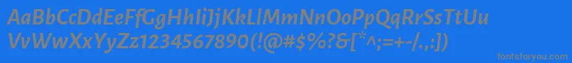 LunasansBolditalic Font – Gray Fonts on Blue Background