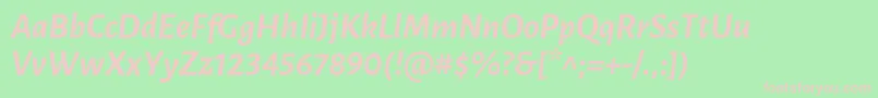 LunasansBolditalic Font – Pink Fonts on Green Background