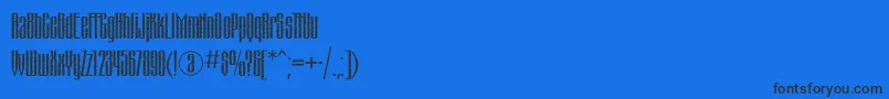 フォントMontblancwindc – 黒い文字の青い背景
