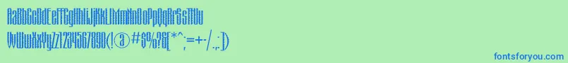 フォントMontblancwindc – 青い文字は緑の背景です。