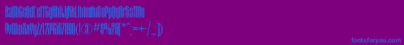 Montblancwindc Font – Blue Fonts on Purple Background