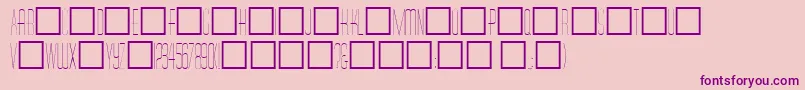 Dinerskinny-Schriftart – Violette Schriften auf rosa Hintergrund