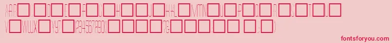 Dinerskinny Font – Red Fonts on Pink Background