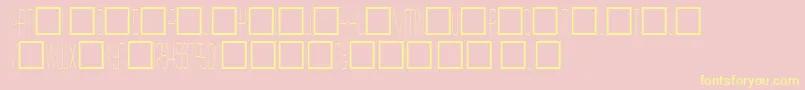 Dinerskinny Font – Yellow Fonts on Pink Background