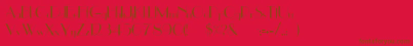 Jenny Font – Brown Fonts on Red Background
