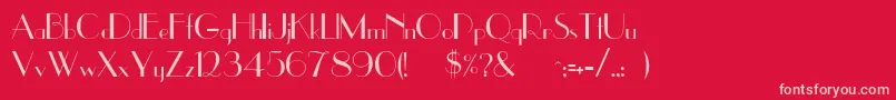 Jenny Font – Pink Fonts on Red Background