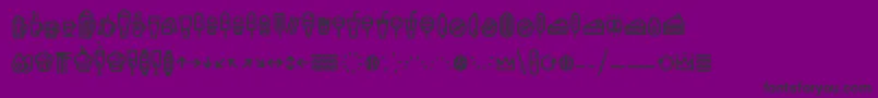 フォントEscalopeCrustOneIcons – 紫の背景に黒い文字