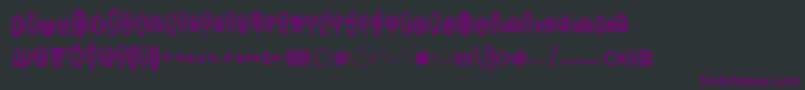 Czcionka EscalopeCrustOneIcons – fioletowe czcionki na czarnym tle