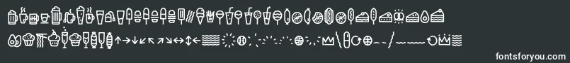EscalopeCrustOneIcons Font – White Fonts on Black Background