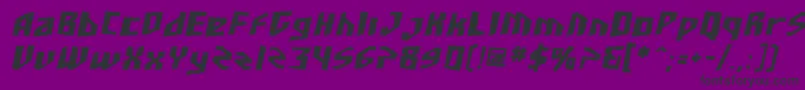 Шрифт SfJunkCultureBoldOblique – чёрные шрифты на фиолетовом фоне