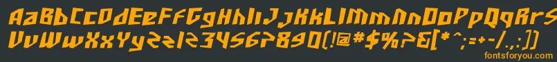 SfJunkCultureBoldOblique Font – Orange Fonts on Black Background