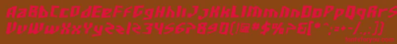 SfJunkCultureBoldOblique Font – Red Fonts on Brown Background