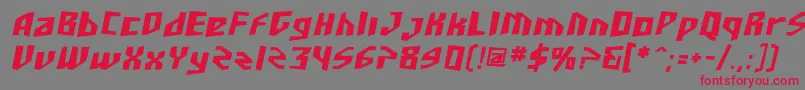 SfJunkCultureBoldOblique Font – Red Fonts on Gray Background