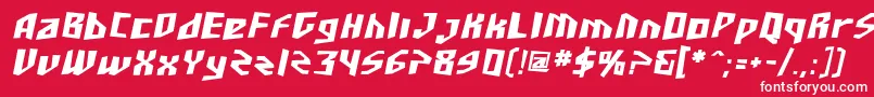 SfJunkCultureBoldOblique Font – White Fonts on Red Background