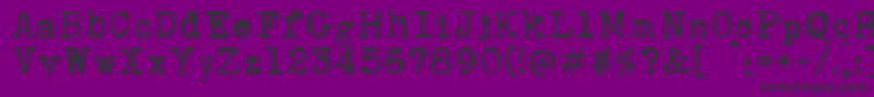 フォントRustyTypewriter – 紫の背景に黒い文字