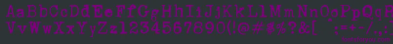 RustyTypewriter Font – Purple Fonts on Black Background