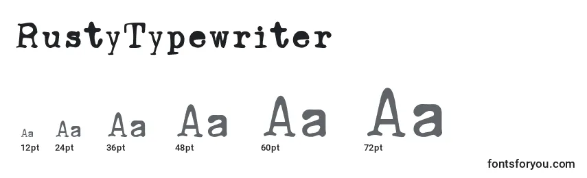 RustyTypewriter Font Sizes