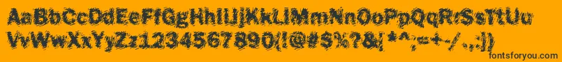 Funky18Bold Font – Black Fonts on Orange Background