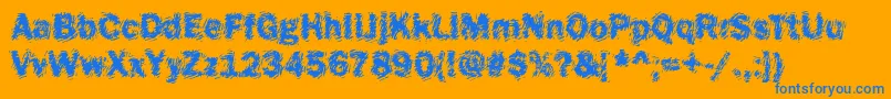 Funky18Bold Font – Blue Fonts on Orange Background