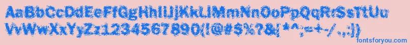 Funky18Bold-Schriftart – Blaue Schriften auf rosa Hintergrund