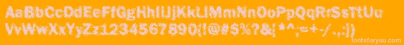 Funky18Bold Font – Pink Fonts on Orange Background