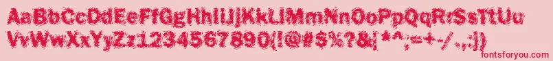 Funky18Bold-Schriftart – Rote Schriften auf rosa Hintergrund