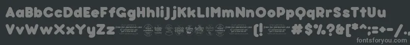 BubbleboddyFattrial Font – Gray Fonts on Black Background